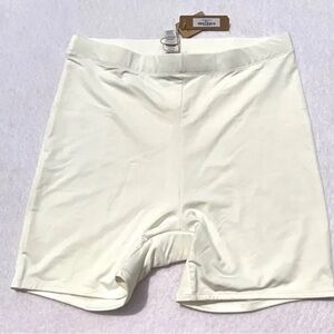 NWT SKIMS Swim WOMEN Recycled Mid Waist Boxer Short SW-MWS-0750 MBL-L SZ LRG